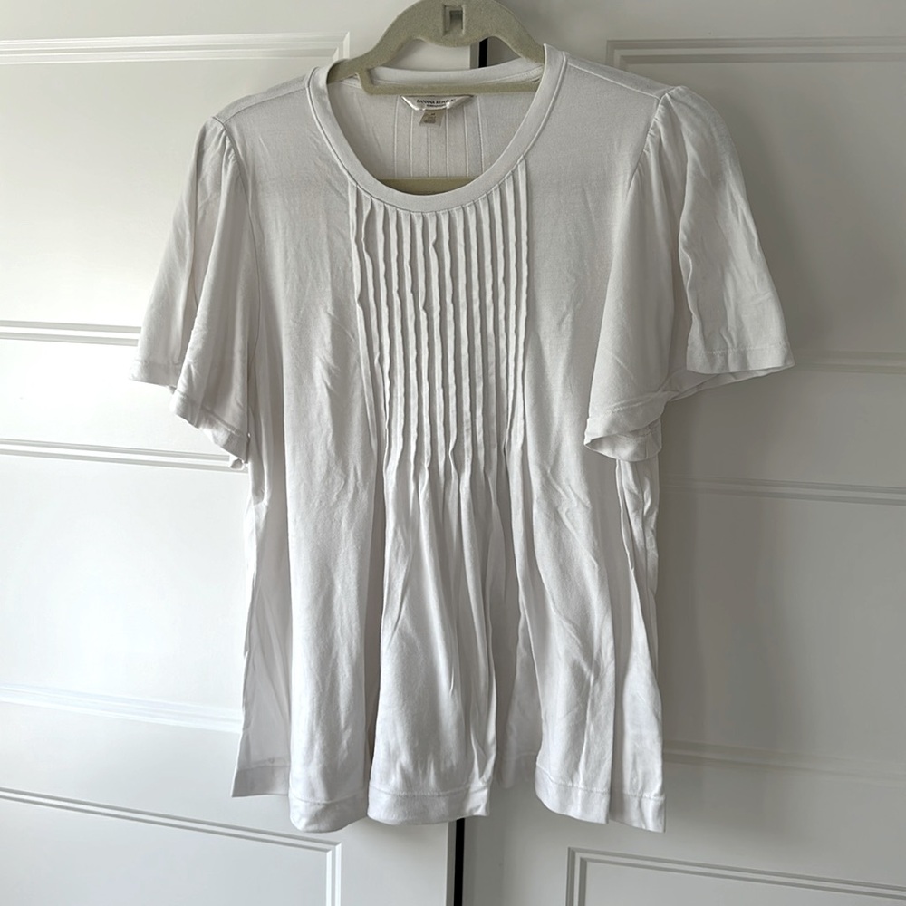 Banana thread soft pleated tee
